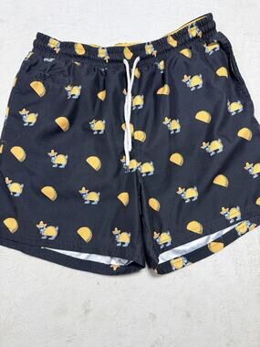 GOAT USA Mens Board Shorts Swim Trunks Taco Goat Sombrero Black Medium Spring